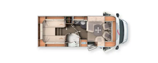Tagesgrundriss Carthago c-tourer T 148 LE Comfort