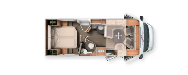 Tagesgrundriss Carthago c-tourer T 150 QB Comfort