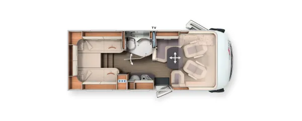 Tagesgrundriss Carthago c-tourer I 143 LE Lightweight