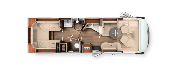 Tagesgrundriss Carthago chic e-line I 61 XL LE