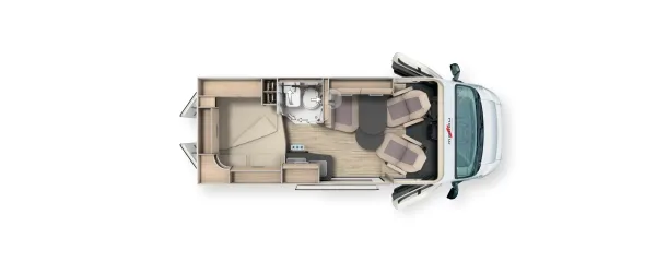 Tagesgrundriss Malibu Van Compact 540 DB