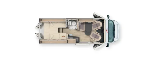 Tagesgrundriss Malibu Van Compact 600 LE