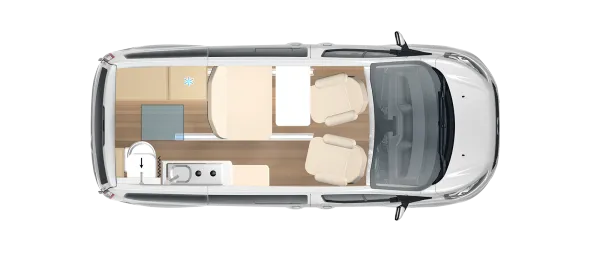 Tagesgrundriss Bürstner Copa C 500