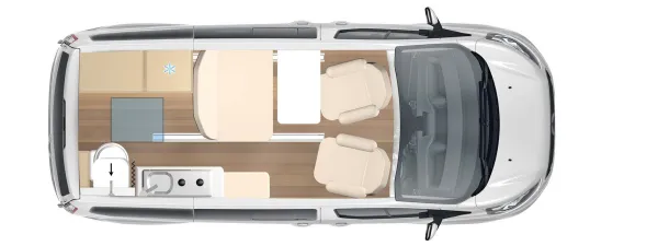 Tagesgrundriss Bürstner Copa C 530