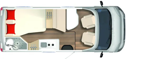 Tagesgrundriss Bürstner Nexxo Van T 569