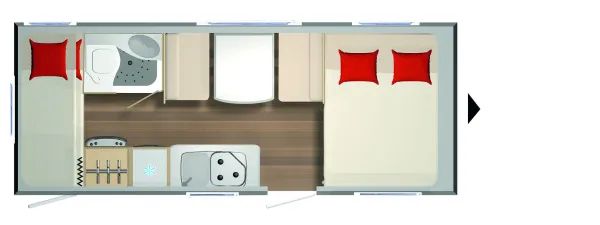 Tagesgrundriss Bürstner Premio 495 TK