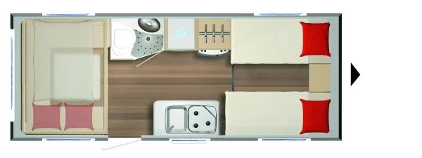 Tagesgrundriss Bürstner Premio Plus 520 TL