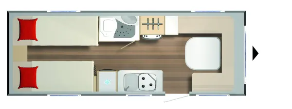 Tagesgrundriss Bürstner Premio 530 TL