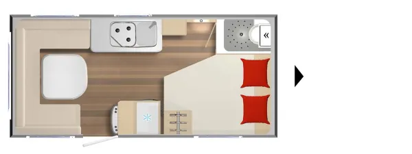 Tagesgrundriss Bürstner Premio 455 TS