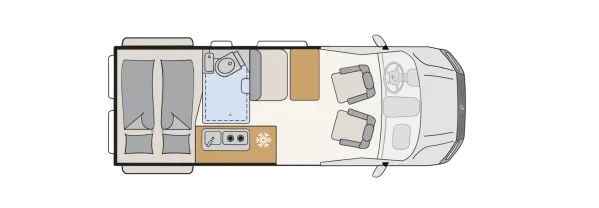 Tagesgrundriss Dethleffs Globetrail 600 DR Tagesgrundriss Dethleffs Globetrail 600 DR