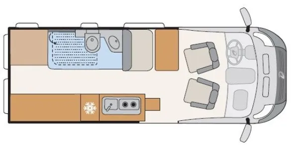 Tagesgrundriss Dethleffs Globetrail 590 C Tagesgrundriss Dethleffs Globetrail 590 C