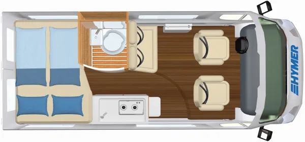 Tagesgrundriss Hymer Camper Van Ayers Rock