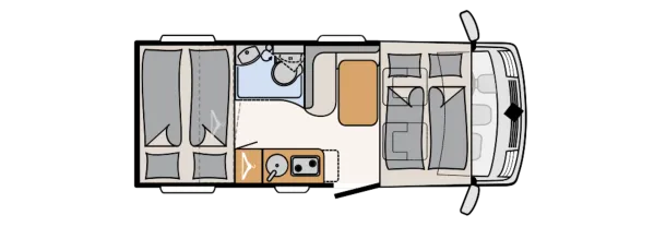 Tagesgrundriss Dethleffs Globebus I 1