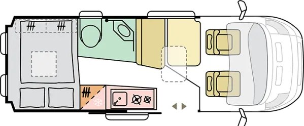 Nachtgrundriss Adria Twin Supreme 600 SX Nachtgrundriss Adria Twin Supreme 600 SX