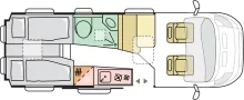 Grundriss Nacht Adria Twin Axess 640 SL *Klima*Sat*AHK*Markise*Navi*