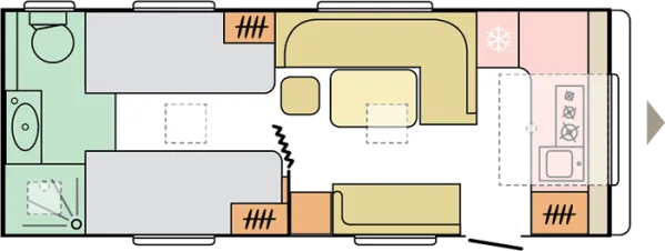Tagesgrundriss Adria Adora 613 HT