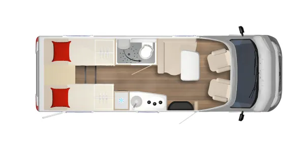 Tagesgrundriss Bürstner Limited T 690 G