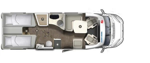 Tagesgrundriss Eura Mobil Profila T 720 EB Tagesgrundriss Eura Mobil Profila T 720 EB