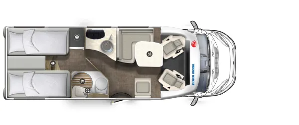 Tagesgrundriss Eura Mobil Profila T 695 EB