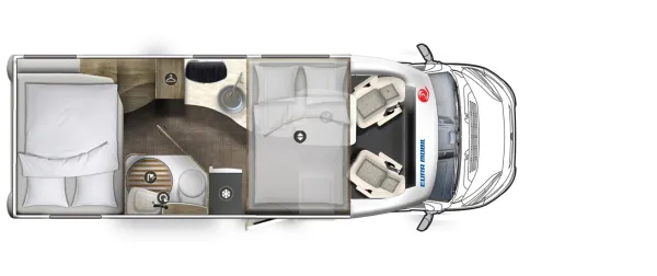 Tagesgrundriss Eura Mobil Profila RS 695 HB
