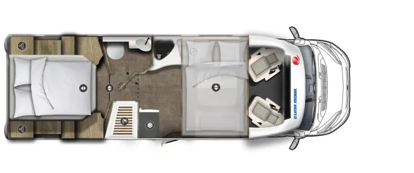 Tagesgrundriss Eura Mobil Profila RS 720 QF