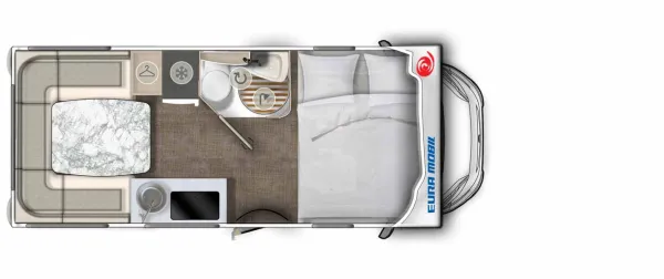 Tagesgrundriss Eura Mobil Activa One 570 HS