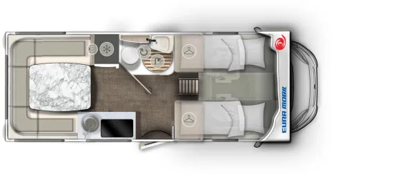 Tagesgrundriss Eura Mobil Activa One 650 HS