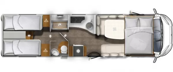 Tagesgrundriss Eura Mobil Integra 890 EB