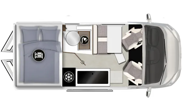Tagesgrundriss Karmann Mobil Davis 591 Trendstyle Tagesgrundriss Karmann Mobil Davis 591 Trendstyle