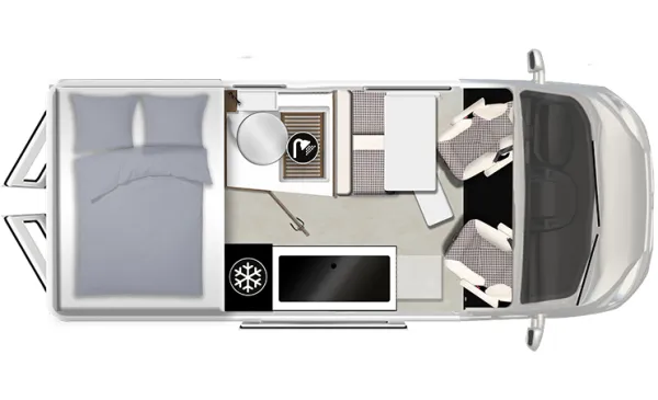 Tagesgrundriss Karmann Mobil Davis 590 Trendstyle Tagesgrundriss Karmann Mobil Davis 590 Trendstyle