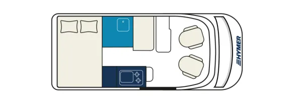 Tagesgrundriss Hymer Free S 600 Blue Evolution Tagesgrundriss Hymer Free S 600 Blue Evolution