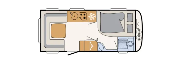 Tagesgrundriss Dethleffs Nomad 470 FR