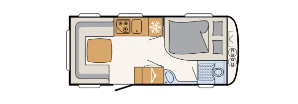 Tagesgrundriss Dethleffs Camper 470 FR