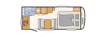 Grundriss Tag Dethleffs c' joy 480 FSH ETS Plus Stabilisierung