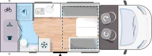 Grundriss Tag Chausson Teilintegrierte 640 Titanium Ultimate Top Ausstattung