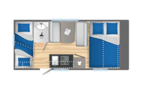 Tagesgrundriss Caravelair Alba 466 Family Style