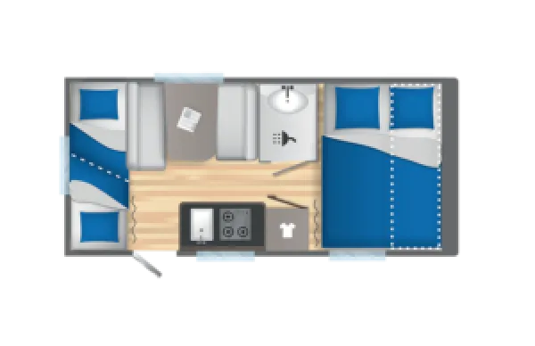 Tagesgrundriss Caravelair Alba 426 Family Style