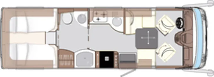Grundriss Tag Concorde Carver 790 L Lithium*Gastank*Vollluftfeder