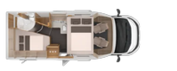 Nachtgrundriss Knaus Sky Wave 650 MF 60 YEARS
