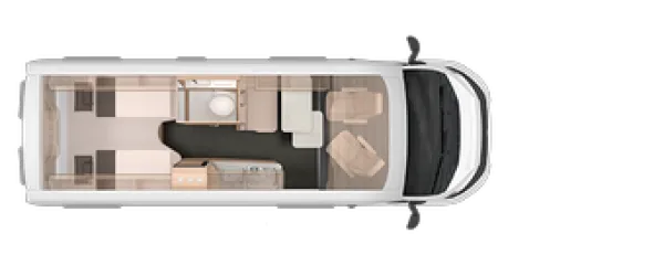 Tagesgrundriss Knaus BoxStar 630 FREEWAY 60 YEARS