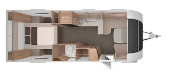 Tagesgrundriss Knaus Südwind 650 UX 60 YEARS