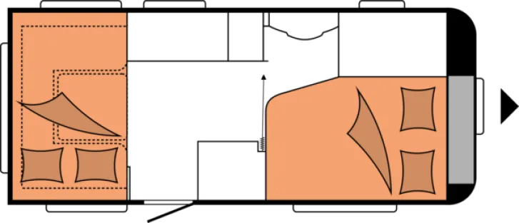 Grundriss Nacht Hobby De Luxe 460 UFe