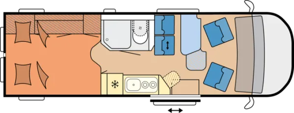 Tagesgrundriss Hobby MAXIA VAN 680 ET