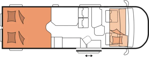 Nachtgrundriss Hobby MAXIA VAN 680 ET