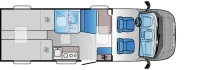 Grundriss Tag Sun Living C 65 SL X-TRA Rückfahrkamera/Sensoren