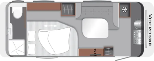 Tagesgrundriss LMC Videro 580 D Tagesgrundriss LMC Videro 580 D