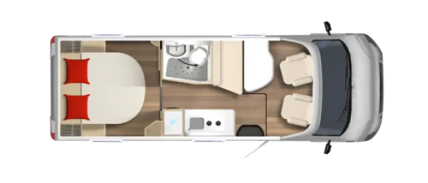Tagesgrundriss Bürstner Nexxo Van T 700