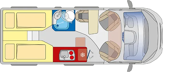 Tagesgrundriss Pössl Summit SHINE 600 L