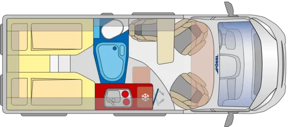 Tagesgrundriss Pössl Summit SHINE 600 LR Tagesgrundriss Pössl Summit SHINE 600 LR