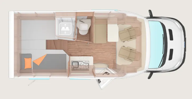 Grundriss Tag Weinsberg CaraLoft FORD 600 MEG